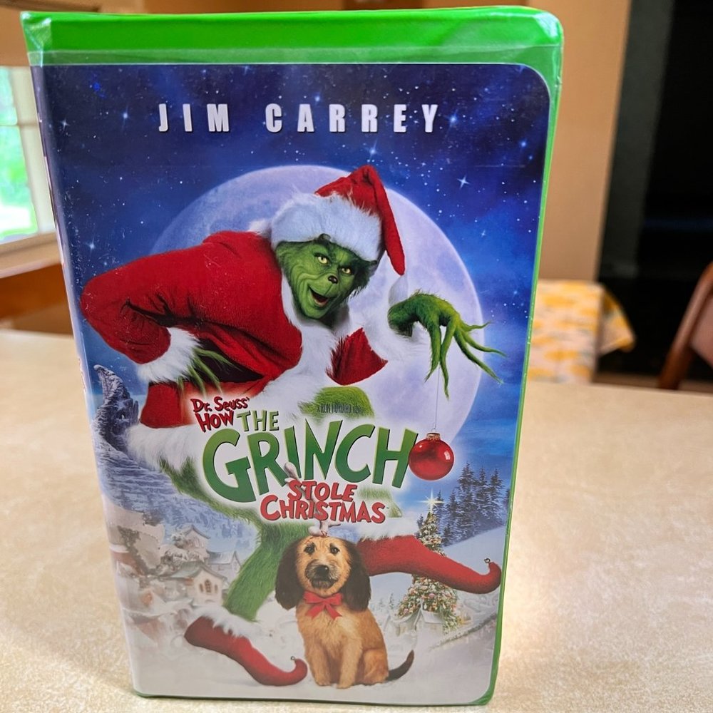 Dr. Seuss' How the Grinch Stole Christmas (VHS, 2002, Clamshell) Jim Carrey